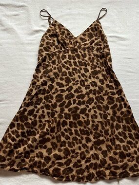 Abound Brown Cheetah Print Lightweight Mini Dress